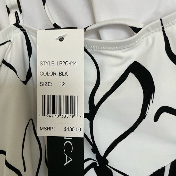 La Blanca Black and White One Piece Swimsuit - Picture 5 of 11